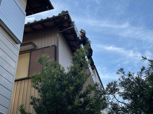 安城市　雨樋の破損　火災保険　