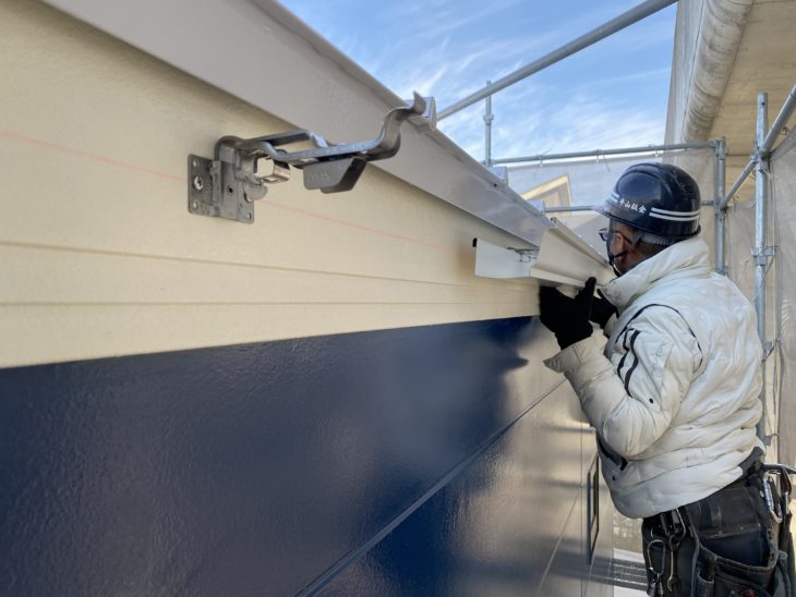 安城市H様邸　雨樋設置工事　雨水の流れを構築